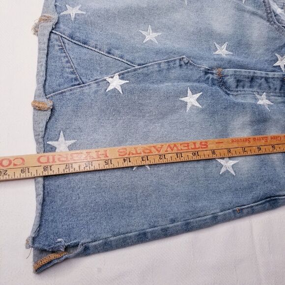 Velvet Heart Denim Yelena Denim Skirt Size 27 Midi Length Embroidered Stars - Picture 6 of 7